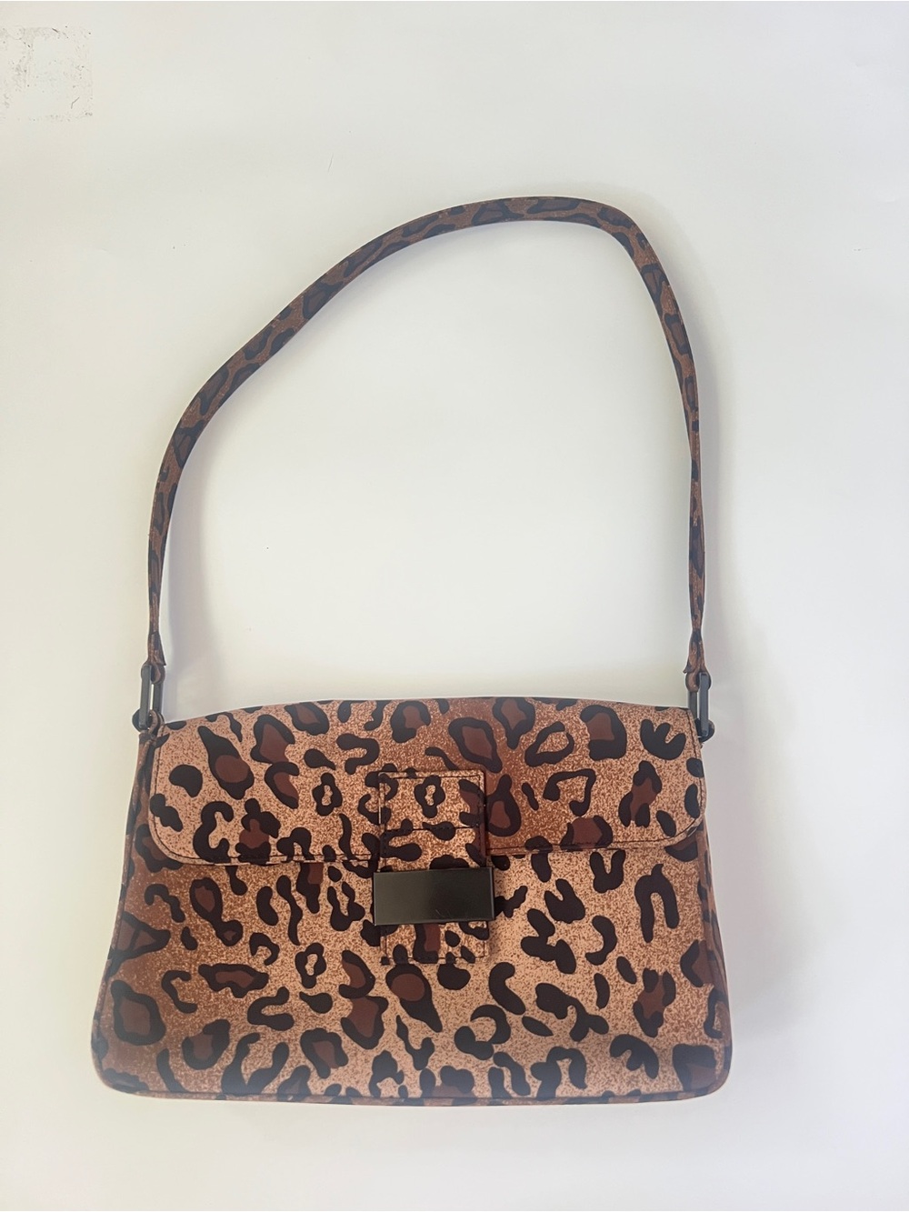 Bechamel Brown Leopard Print Shoulder Bag